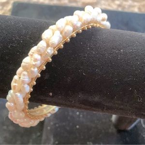 Vintage Pearl Bangle Bracelet
